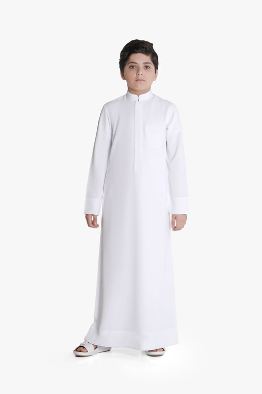 Telal Kuwaiti Kids' Kandura - Classic White