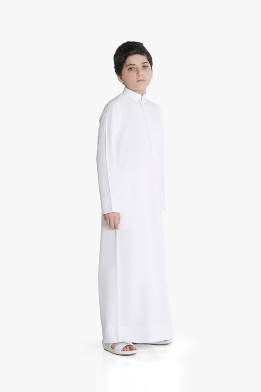 Telal Kuwaiti Kids' Kandura - Classic White